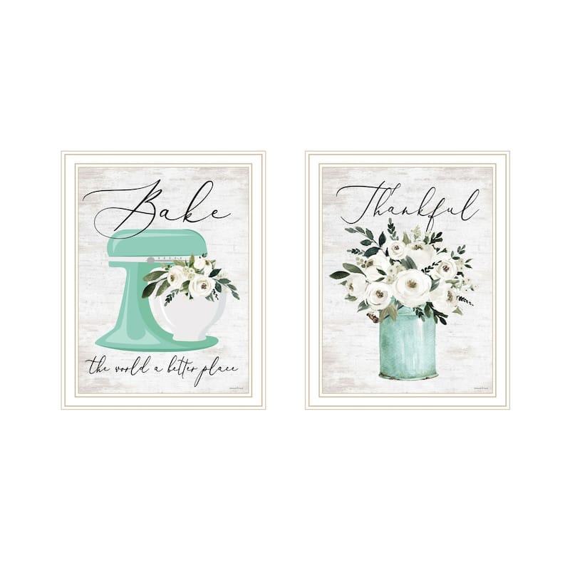 Trendy Decor 4U "A Better Batter" Printed Framed Wall Art by Lettered & Lined - White - 14 x 18