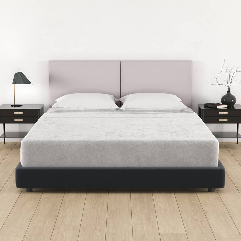 Jaxx Panelist Modern Padded Headboard in Premuim Vegan Leather - Set of 2 Wall Mounted Panels - Vegan Leather Arctic Fox - Queen