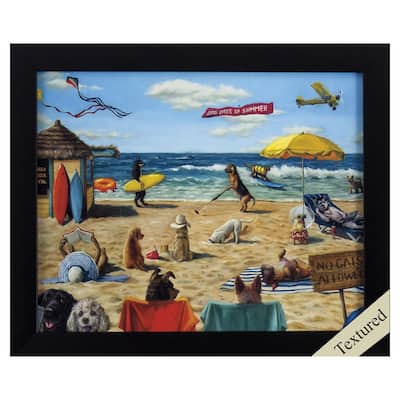 Propac Images Dog Beach Textured Wall Art - Multi-Color