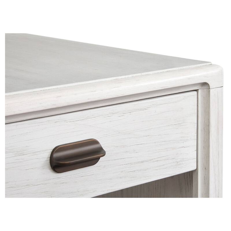Magnussen Home Sunset Cove Moonlight Pearl Chairside End Table - 22''W x 26''D x 26''H