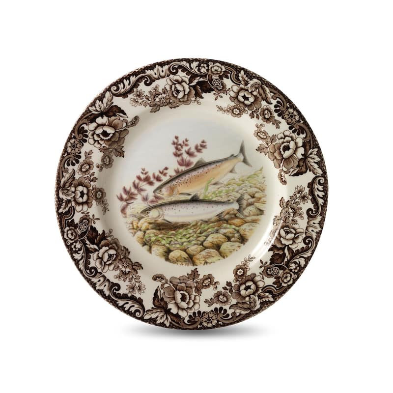 Spode Woodland Dinner Plate Fish Collection - 10.5 inch