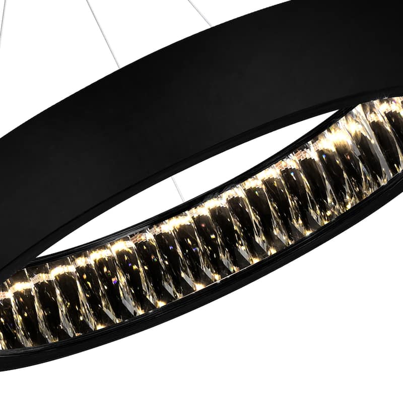 Rosalina LED Chandelier With Matte Black Finish - Matte Black