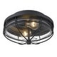 preview thumbnail 3 of 2, Golden Lighting Seaport 2 Light 12" Wide Outdoor Flush Mount Bowl