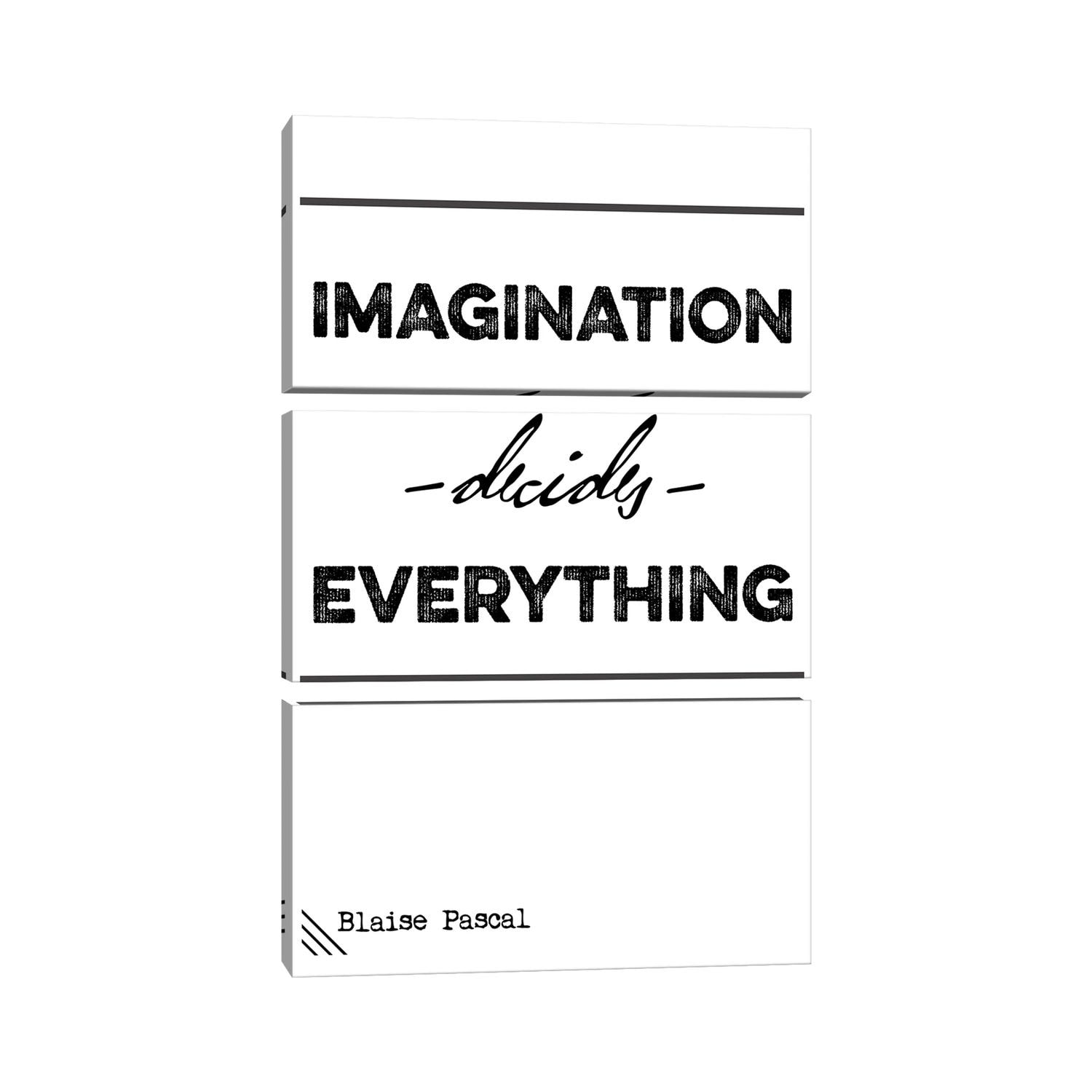 iCanvas Imagination Decide Everything - Blaise Pascal Quote by Nordic  Print Studio 3-Piece Canvas Wall Art Set - On Sale - Bed Bath & Beyond -  35589010