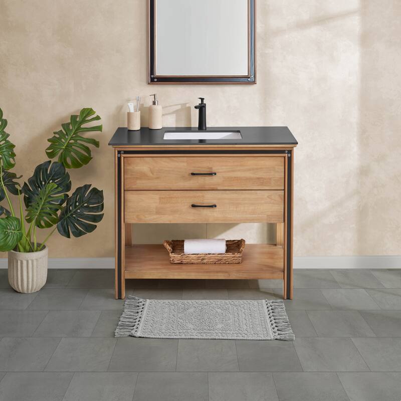 French Connection Nellore Fringe Cotton Bath Rug