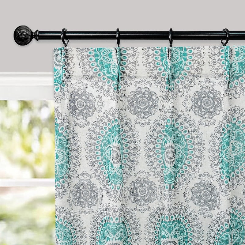 DriftAway Pinch Pleat Kitchen Curtains Linen Textured 30×36