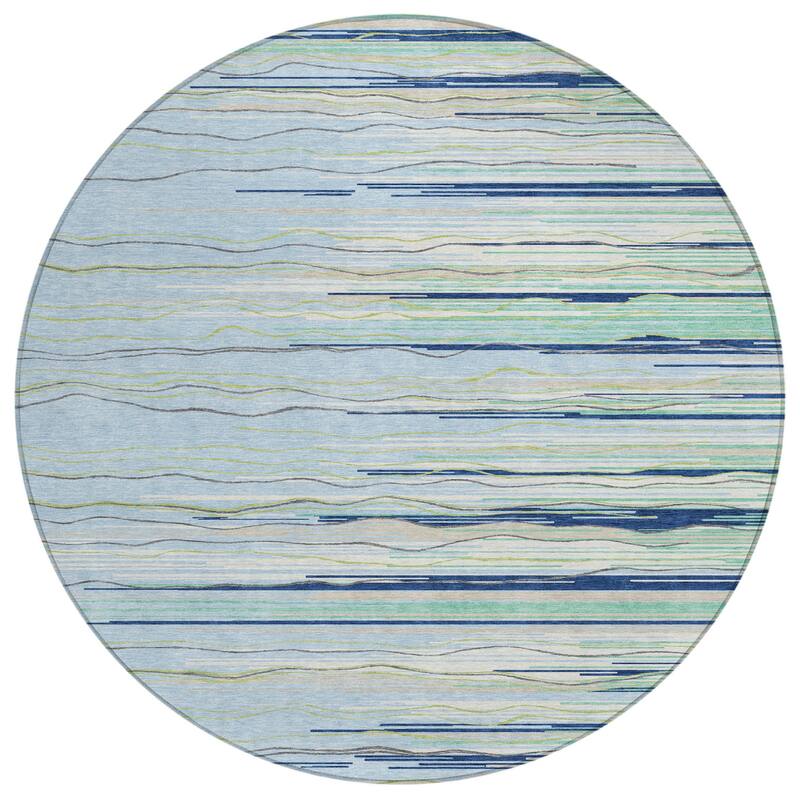 HomeRoots Striped Transitional Rectangle Outdoor Rug