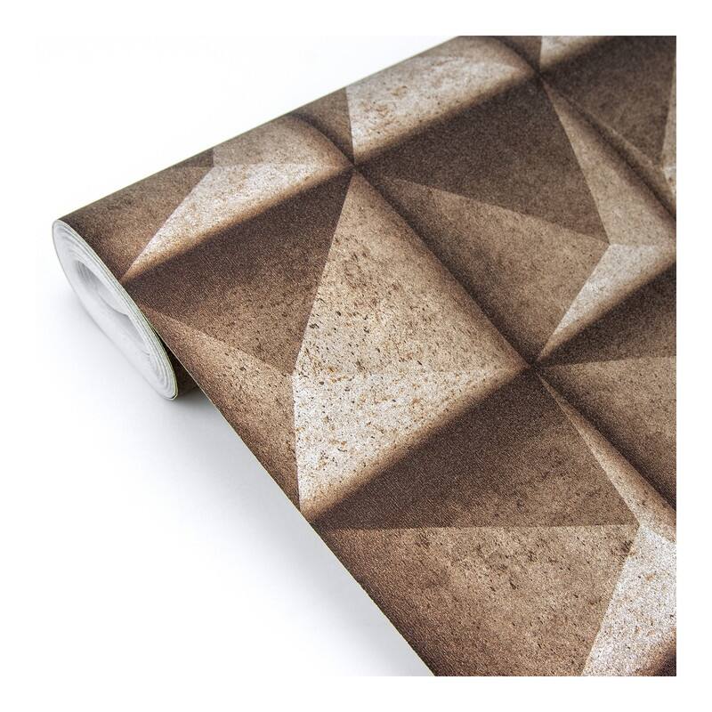 Advantage Dax Copper 3D Geometric Wallpaper - 20.9 x 396 x 0.025