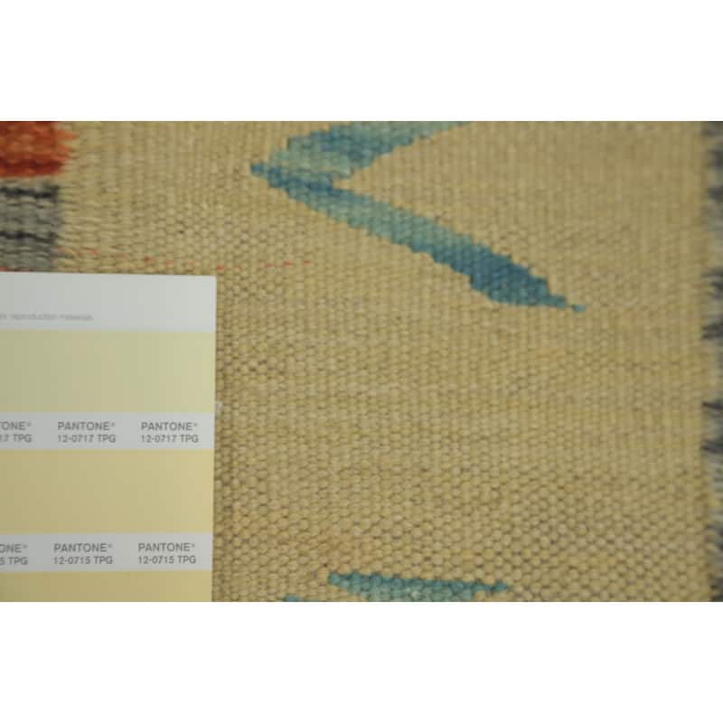 Hand Woven Southwestern Wool Multi-Colored Geometric Area Rug - 8' 3'' X 5' 1''