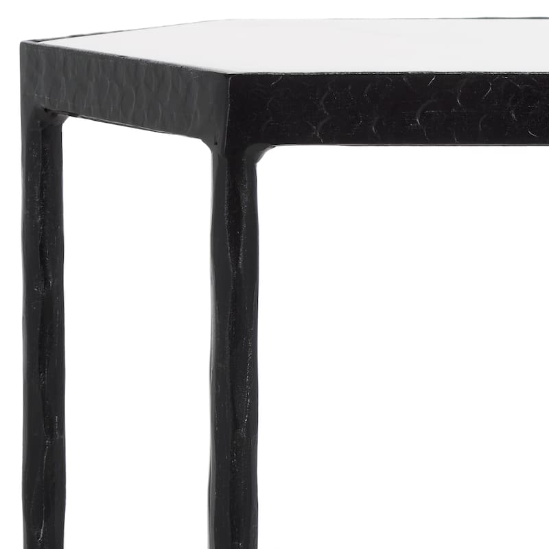 SAFAVIEH Couture Galvin Marble Top Drink Table - 11"W x 12"D x 24"H