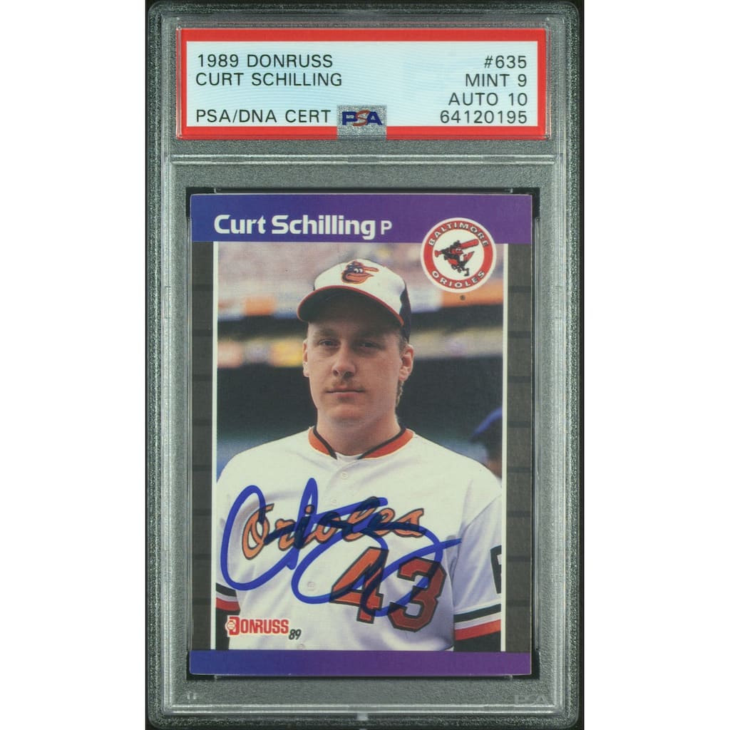 Curt Schilling 1989 Donruss Signed Rookie Card #635 Auto Graded PSA 10 64120195 - 8'6" x 11'6"
