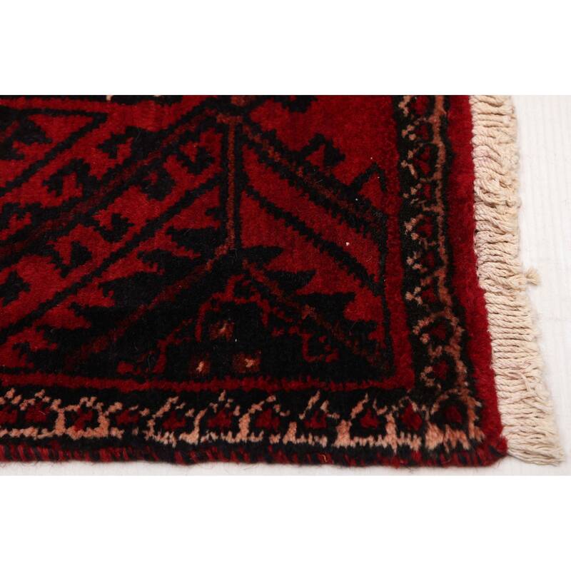 ECARPETGALLERY Hand-knotted Teimani Red Wool Rug - 4'9 x 9'10