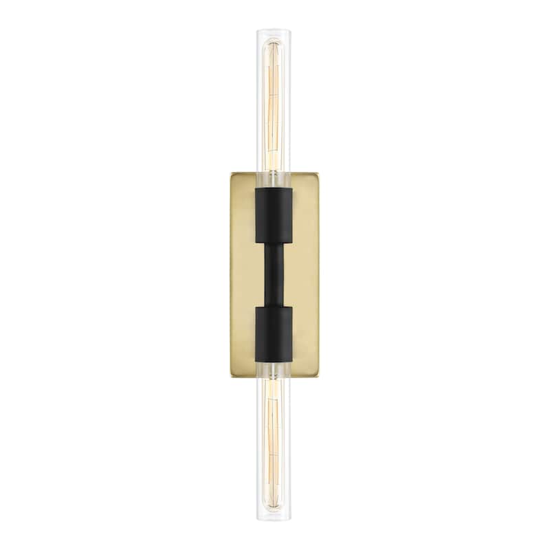 SAFAVIEH Lighting xaviere Modern 2-Light 25-inch Wall Sconce (LED Bulbs Included) - 4.8 In. W x 3.5 In. D x 24.5 In. H