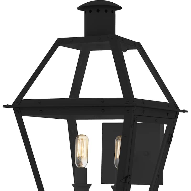 Rue De Royal 2-Light Earth Black Outdoor Wall Lantern