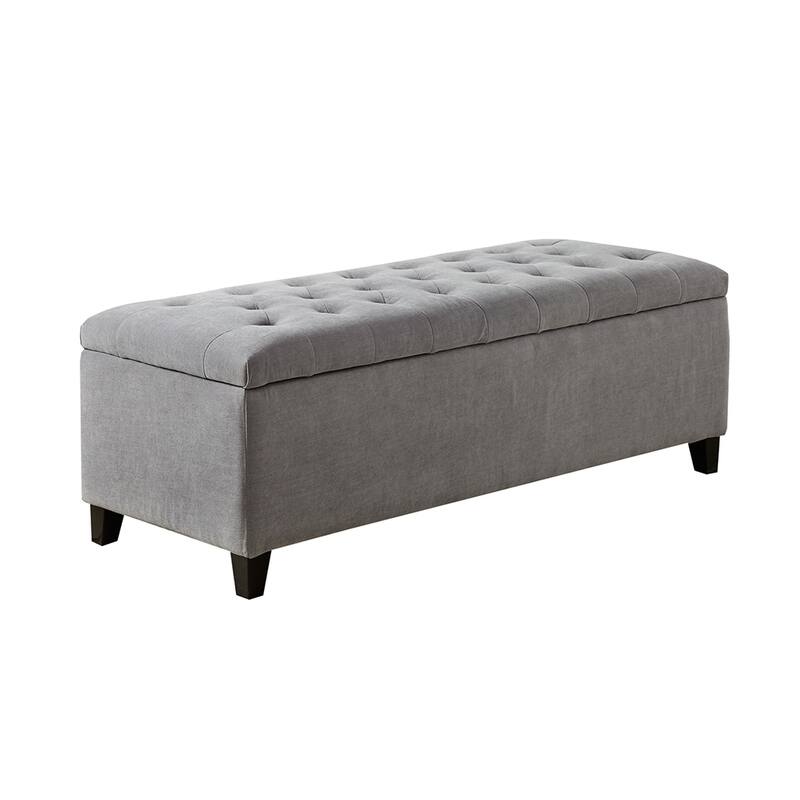 Stylish Mid-Century Modern Upholstered Tufted Storage Bench for Bedrooms or Entryways