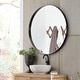preview thumbnail 1 of 7, Allan Andrews Round Black Metal Framed Steele Wall Mirror