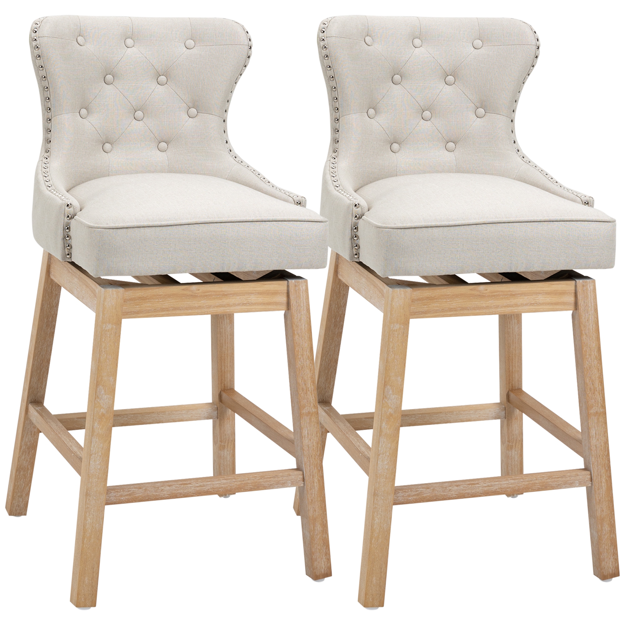 Nailhead swivel online bar stools