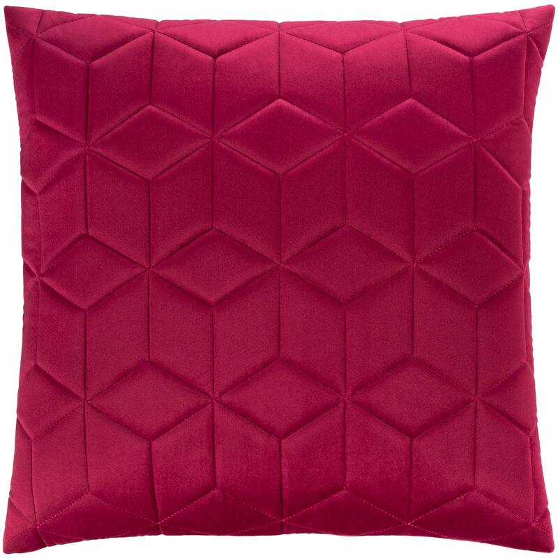 Carson Carrington Tattamala Velvet Geometric 18-inch Throw Pillow Cover - Fuschia