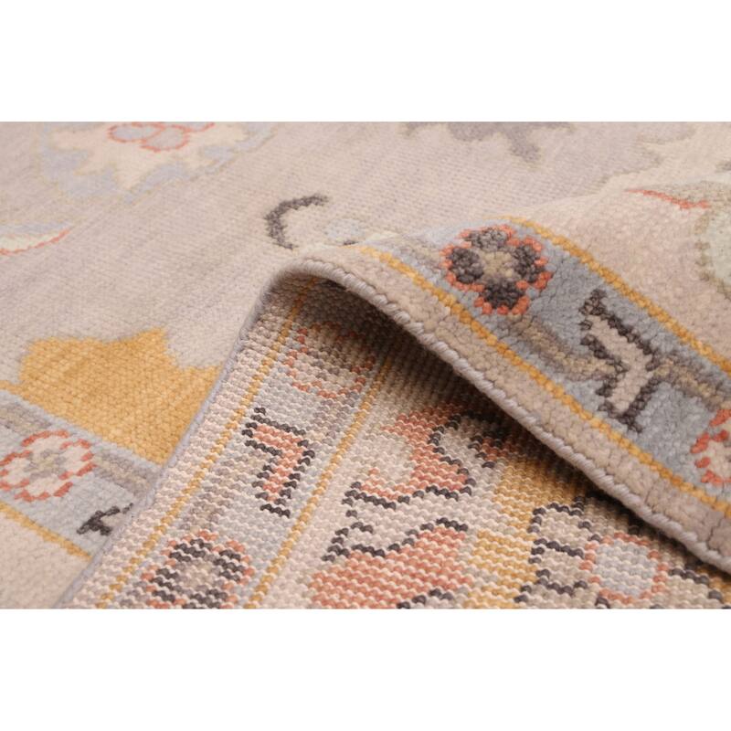 ECARPETGALLERY Hand-knotted Modern Oushak Grey Wool Rug - 8'1 x 10'4