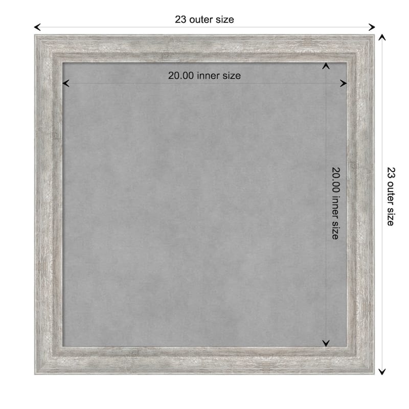 Amanti Art Angled Silver Framed Magnetic Board - Board Size 20x20