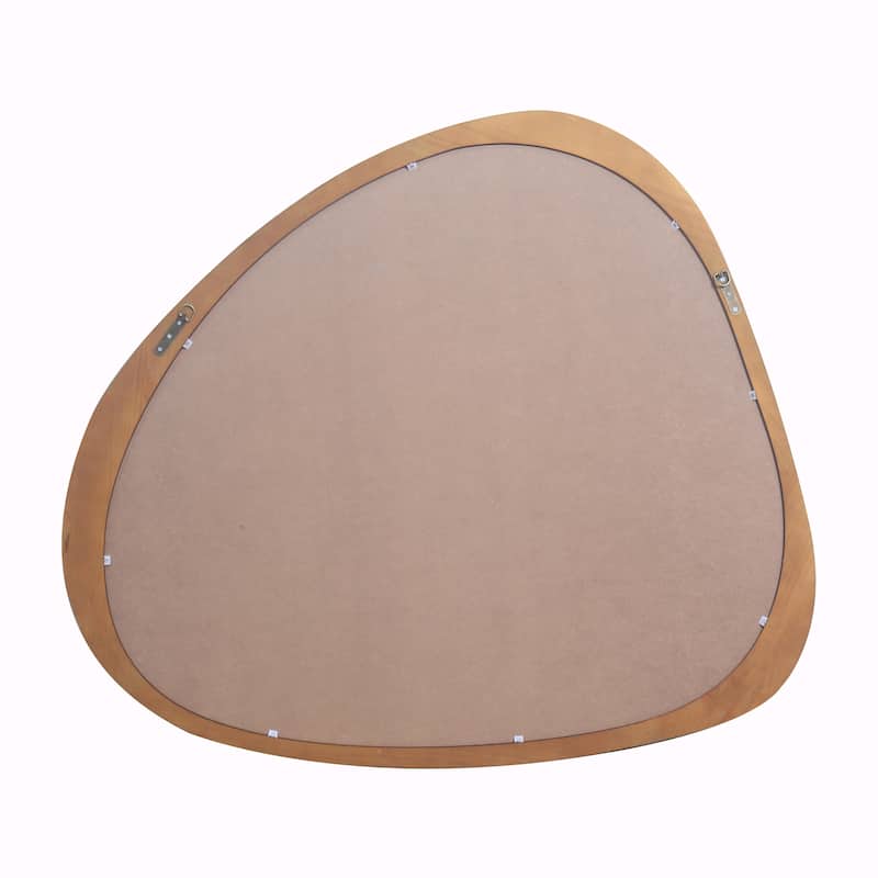 45-Inch Asymmetrical Wall Mirror with Wooden Frame