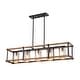 preview thumbnail 3 of 6, Desaki Kitchen Island Style Matte Black 5-light Chandelier