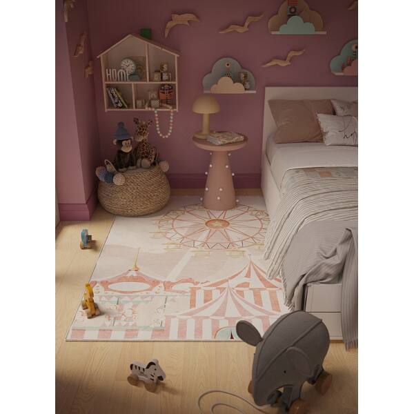 slide 2 of 4, Ginza Six Washable Circus Peanuts Daydream Kids Rug