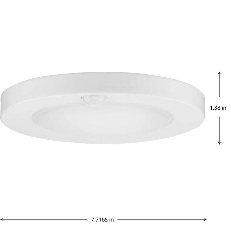 Standby Collection 7.75 in. White Surface Mount Motion Detection LED Light - 7.7165 in x 7.7165 in x 1.38 in