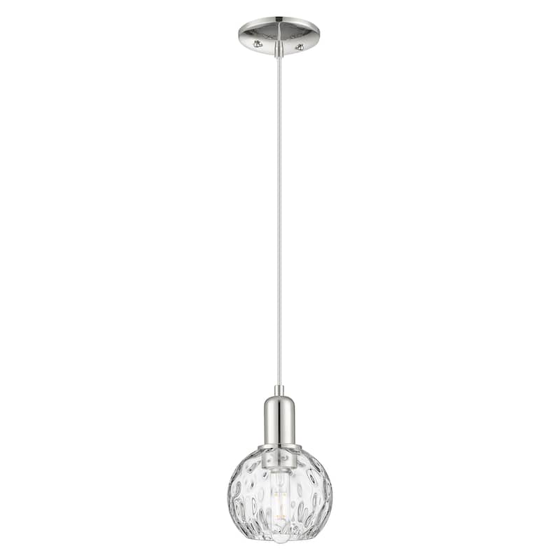 Innovations Lighting Endless Possibilities Arcadia - Athens Water Glass - 1 Light 6" Cord Hung Mini Pendant - Polished Nickel