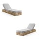 preview thumbnail 36 of 112, Patio Recline Chairs Adjustable Chaise Lounge with Cushions (Set of 2)