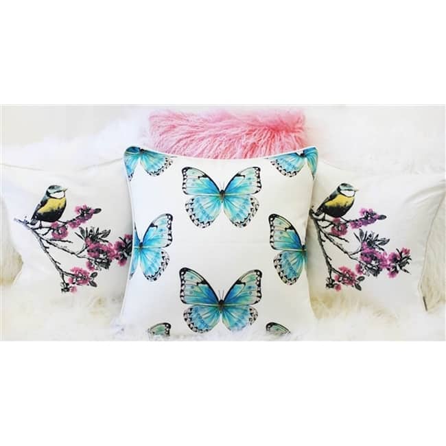 Costa Rica Robin's Egg Butterfly Throw Pillow