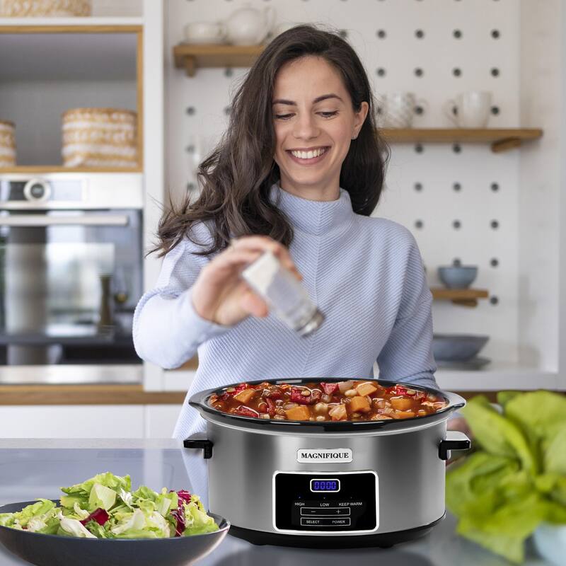 8-Quart Programmable Slow Cooker with Non-Stick Pot