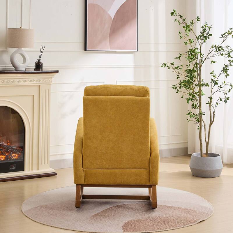 27.2"W Rocking Chair with High Back and Side Pocket