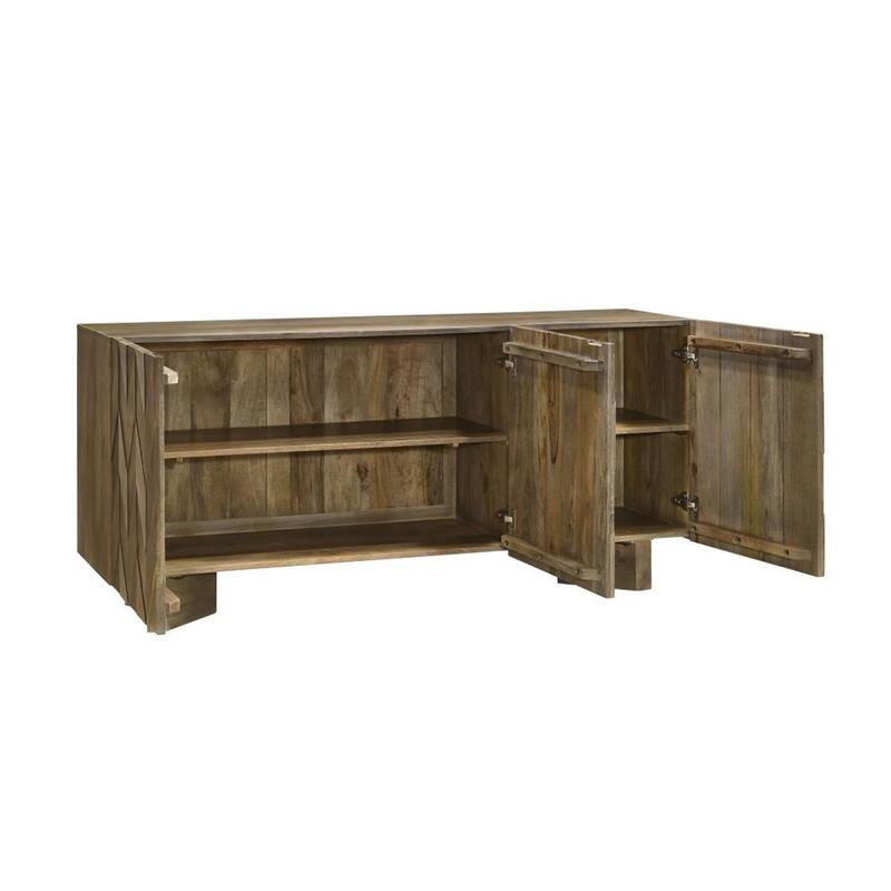 3 Doors Dining Sideboard Server in Mango Brown