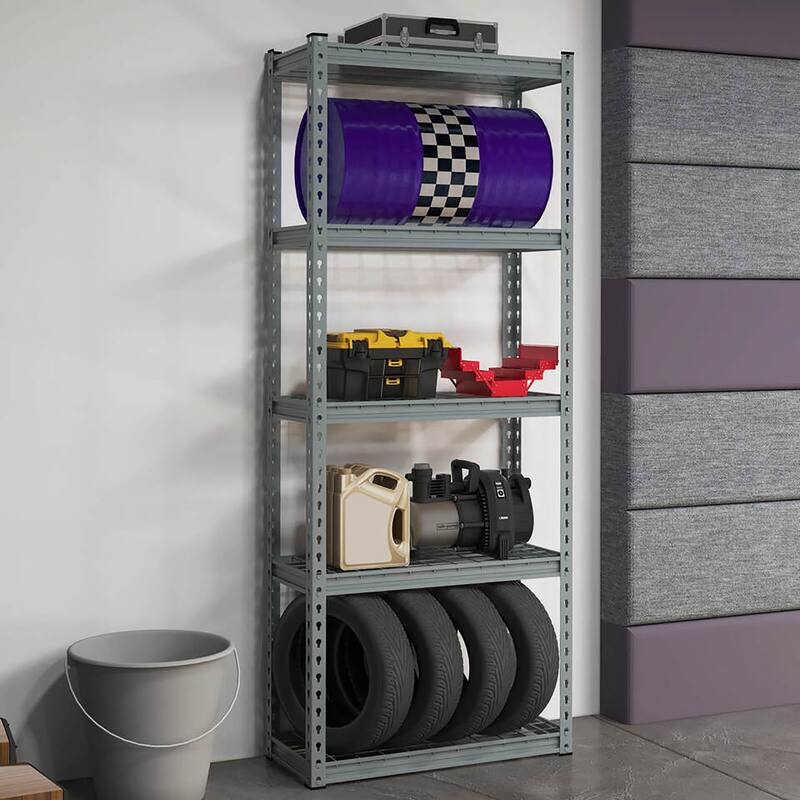 Gymax 4 PCS 5-Tier Metal Shelving Unit Heavy Duty Wire Storage Rack