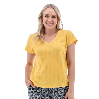 Aventura Women's Maitland V-Neck Burnout Top
