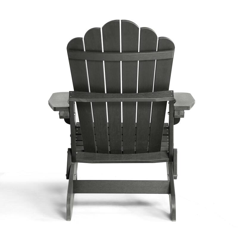 Haven Folding Poly Resin Plastic Adirondack Chair