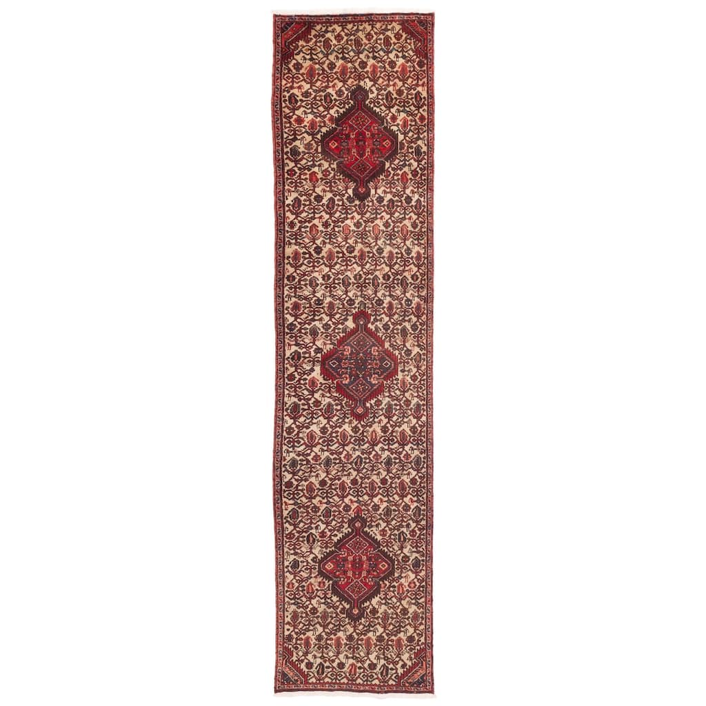 ECARPETGALLERY Hand-knotted Andelz Ivory Wool Rug - 3'2 x 13'0