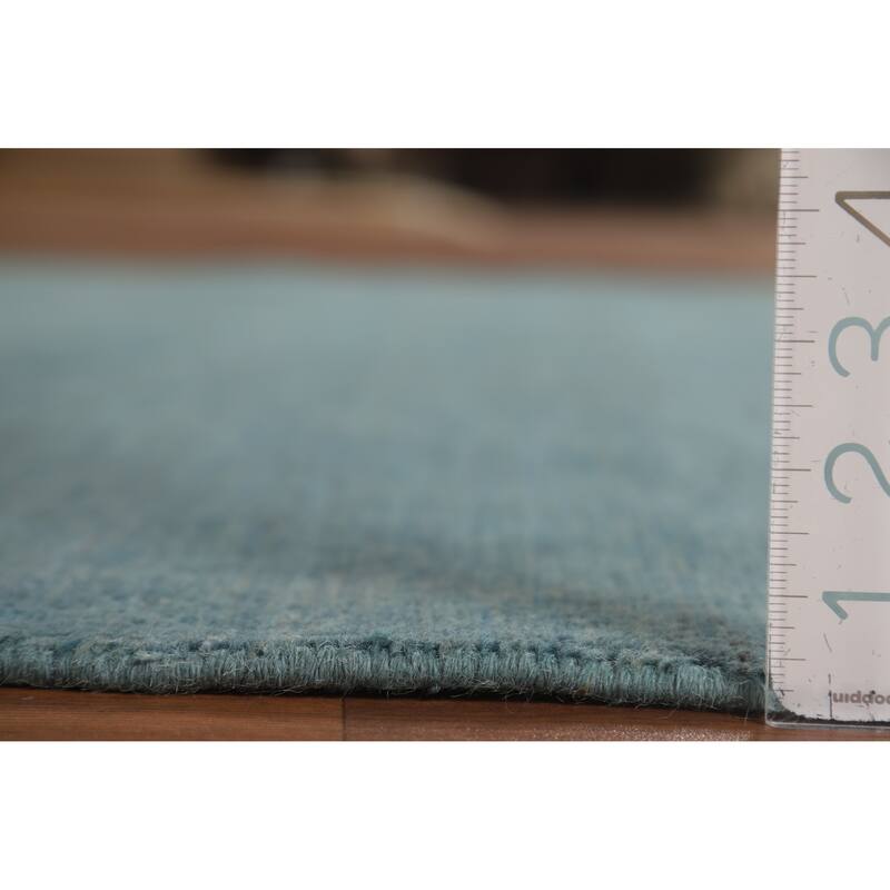 Modern Blue Gabbeh Oriental Area Rug Handmade Wool Carpet - 4'10" x 6'6"