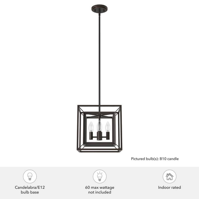 Hunter Doherty Convertible Pendant/ Semi-Flushmount - Kitchen Island, Entry, Dining - Industrial, Contemporary, Transitional