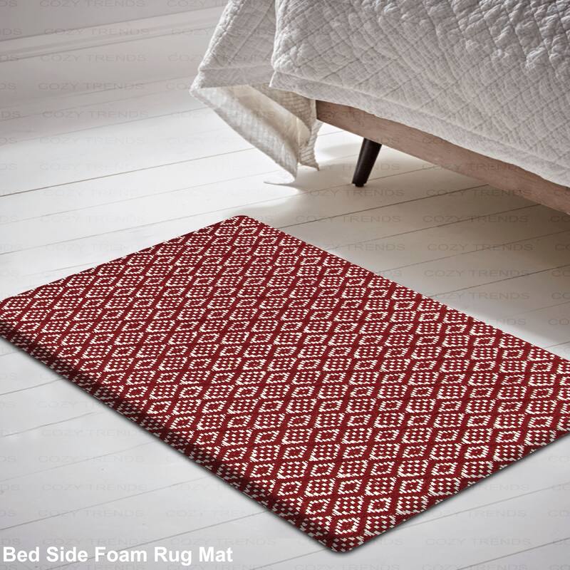Woven Cotton Anti Fatigue Cushioned Kitchen | Doormat | Bathroom 18" x 30" Mats With Foam Backing Anti Slip - 18''x30''