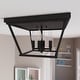 preview thumbnail 1 of 9, Hunter Laurel Ridge 4-Light Flush Mount Ceiling Light - Entry, Hallyway, Bathroom - Modern Farmhouse, Industrial - Damp Rated! Natural  Iron