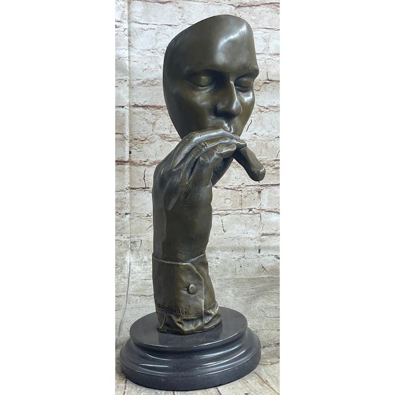 Havana Man Smoking Cigar Bronze Statue Sculpture Modern Art 15 Inches X 8 Inches