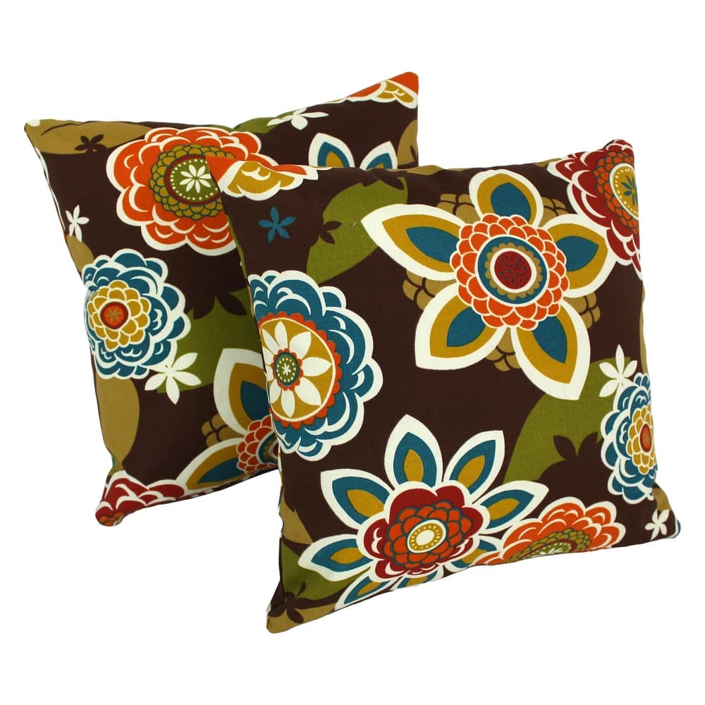 17-inch Outdoor Throw Pillows (Set of 2, Multiple Patterns)