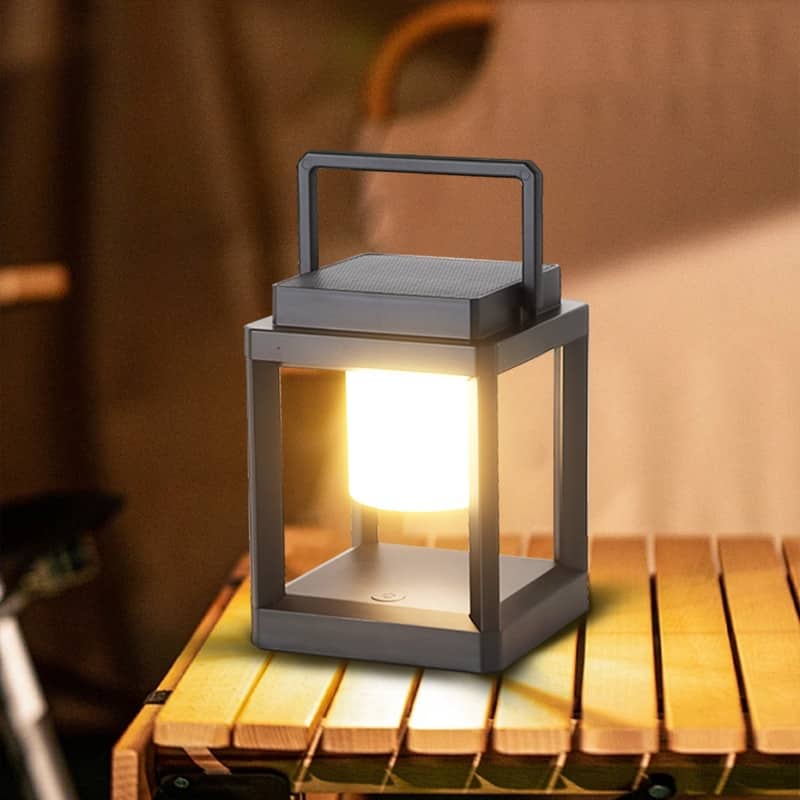 7.4" Outdoor Solar Lantern With LED Light Battery Powered, Durable & Stylish