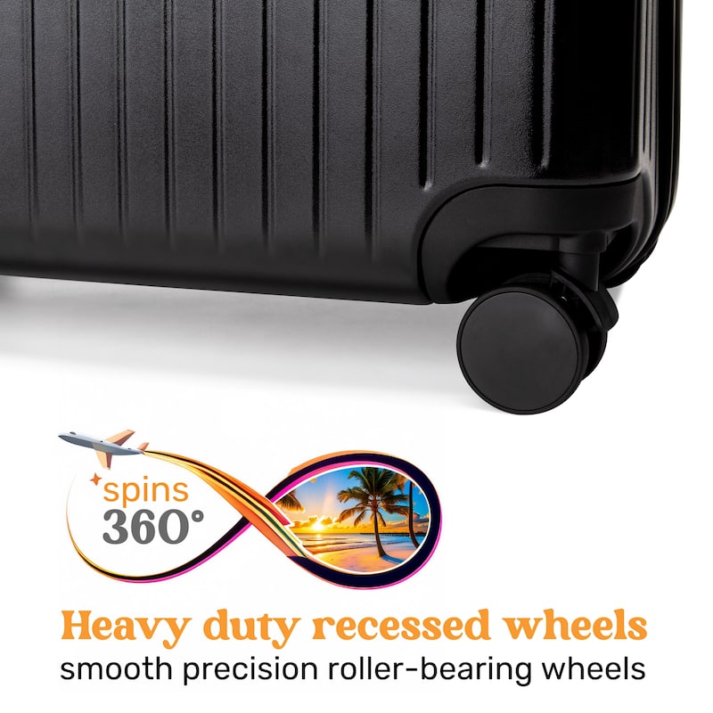 Miami CarryOn Ocean Polycarbonate 2 Piece Spinner Luggage Set