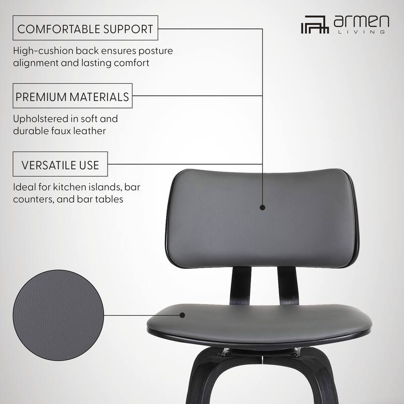 Pico Upholstered Swivel Bar/Counter Stool