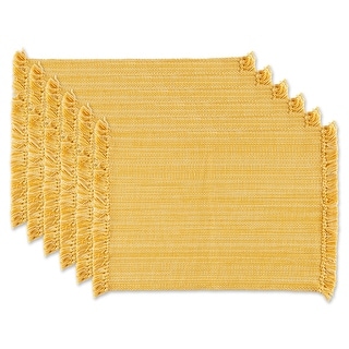 DII Variegated Redwood Fringe Placemat Set/6