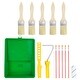 preview thumbnail 1 of 6, 14pcs Paint Roller Kit, 1.5" Thick Chemical Fiber Paint Brushes, for Ceilings - Multicolor - 8mm