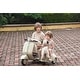 preview thumbnail 4 of 7, Gray 6V LICENSED Vespa Scooter Motorcycle with Side Car for kids Safe, Drop-proof, with Headlight